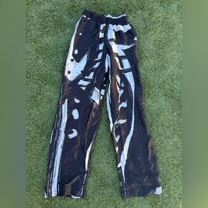 ✨Diarrablu Leer Abstract Patterned Pants Suto Black
